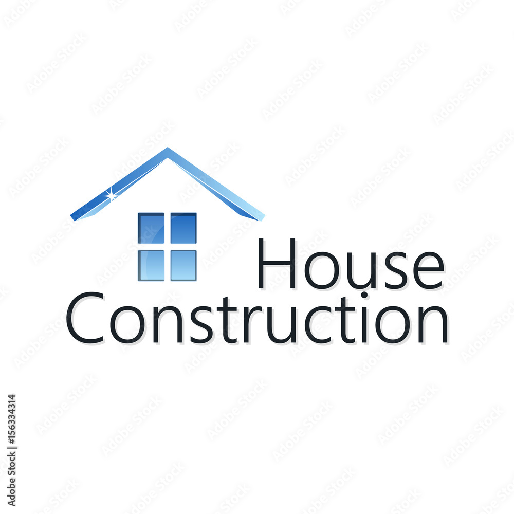 Home construction silhouette Home construction silhouette
