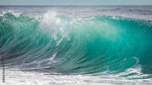 Big turquoise blue wave