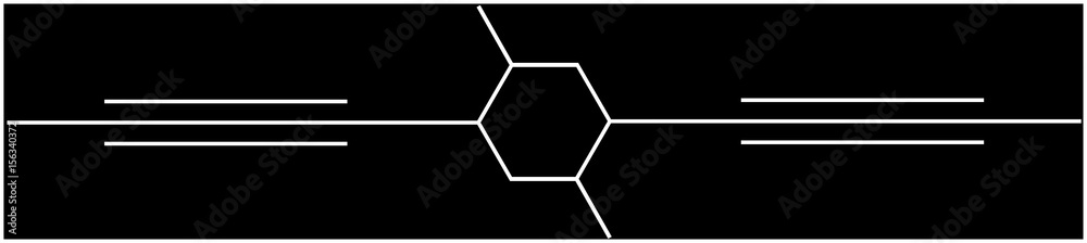 Symmetrical white pattern on a black background Symmetrical white pattern on a black background