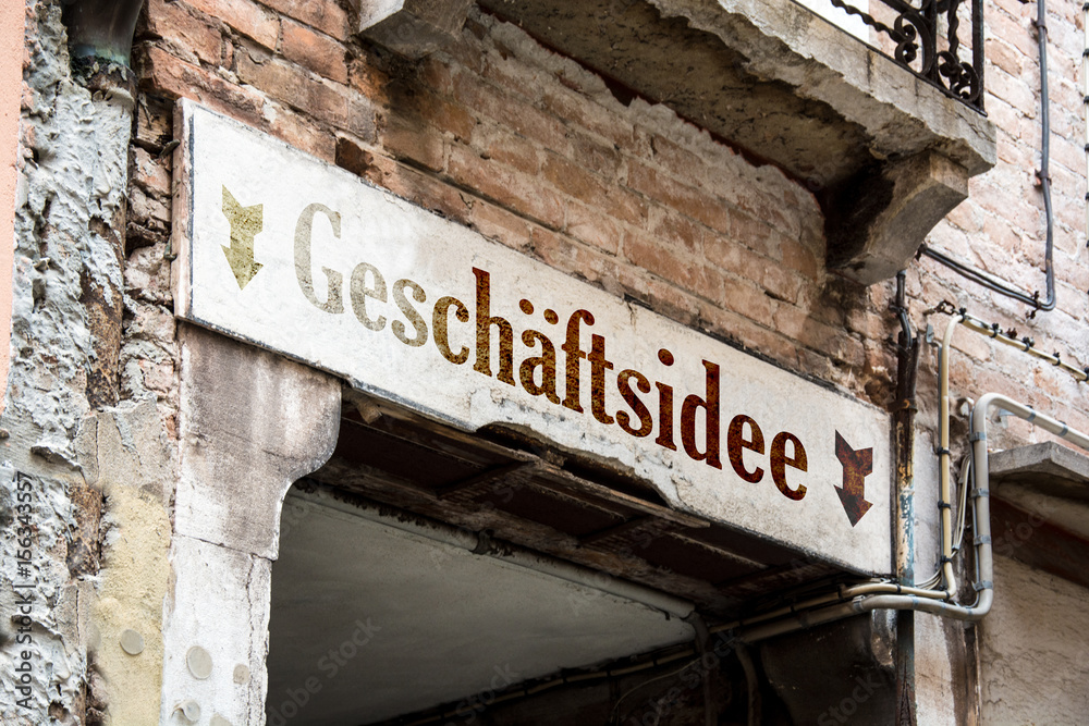 Obraz premium Schild 226 - Geschäftsidee