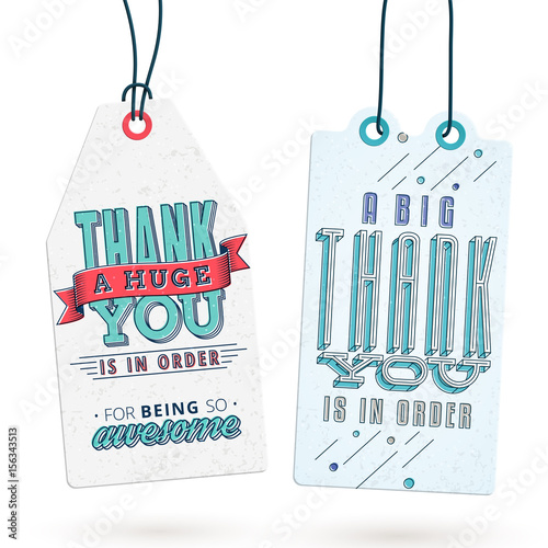 Vintage Hang Tags with Thank You Notes to help you express your gratitude in style