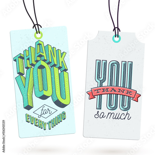 Vintage Hang Tags with Thank You Notes to help you express your gratitude in style