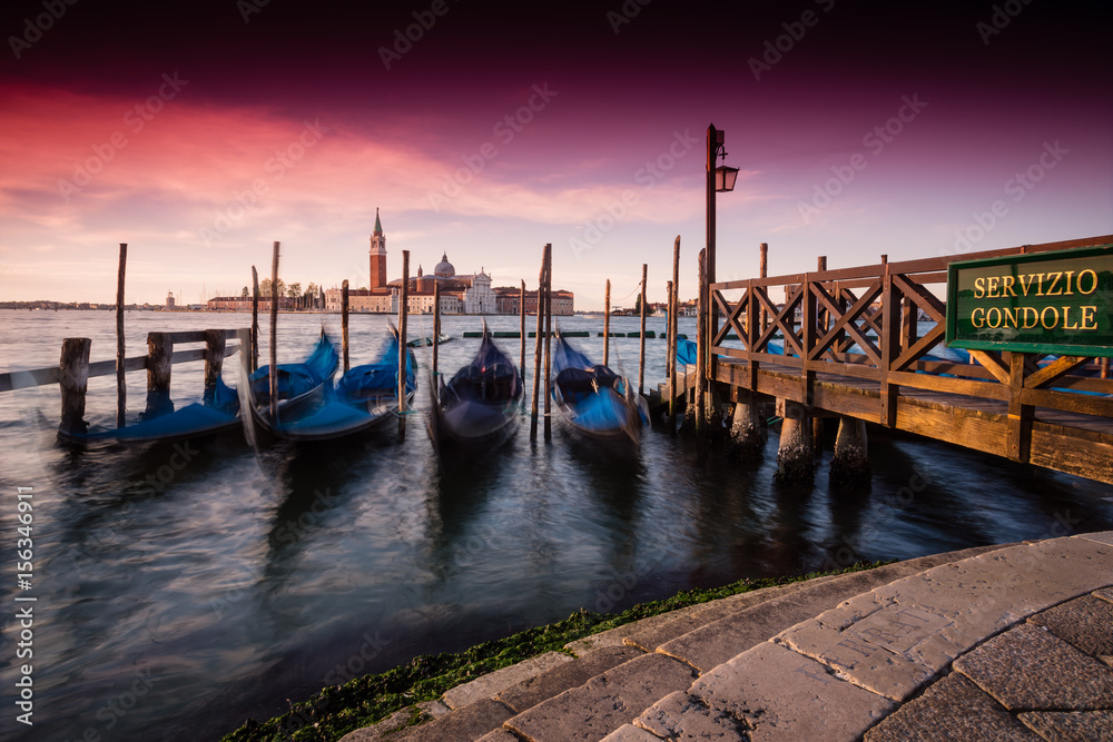 gondolas, Venice, Italy