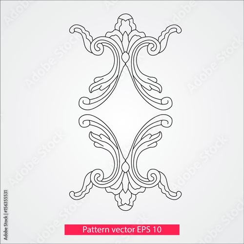 Ornament and decor, design elements. Decoration of the page. Vector illustration. Isolated on white background.