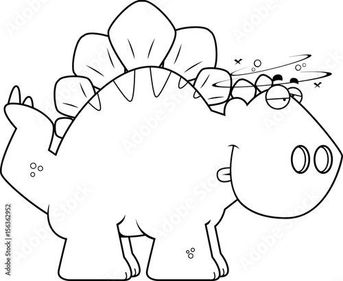 Drunk Cartoon Stegosaurus