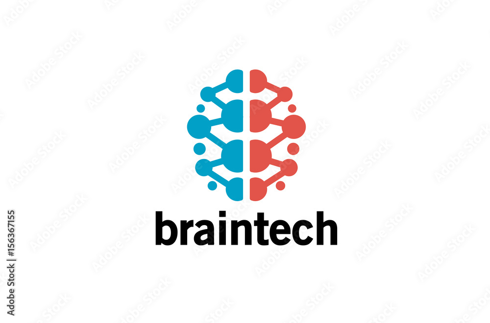 Creative Smart Colored Brain Logo Design Illustration Creative Smart Colored Brain Logo Design Illustration