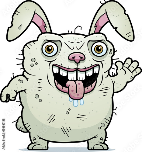 Ugly Bunny Waving