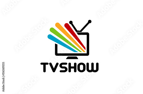 Colorful Screen Television Logo Design Illustration