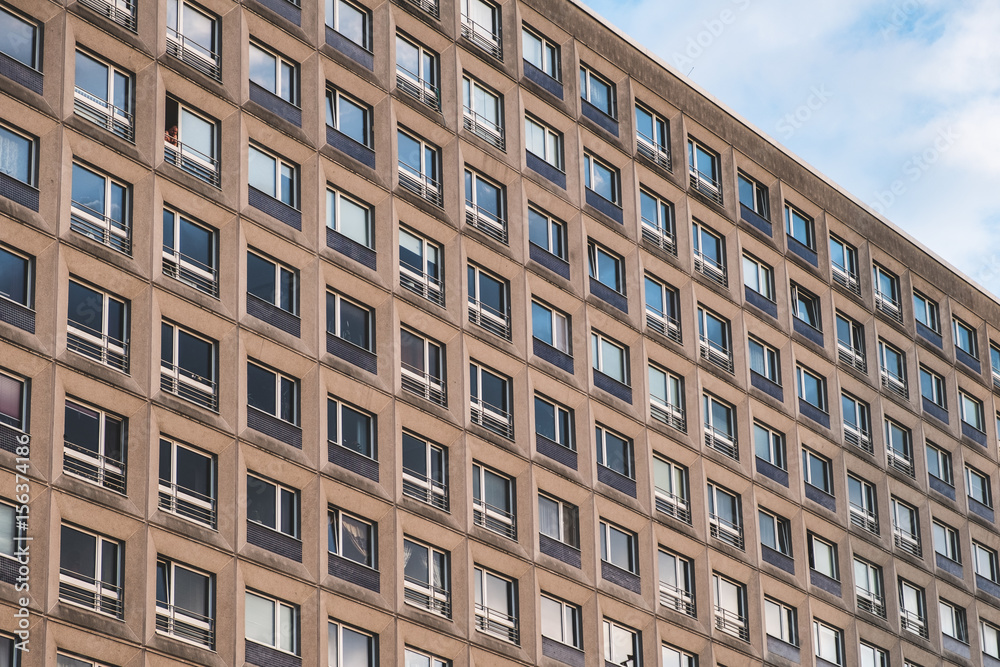 tenement building facade - apartment block tenement building facade - apartment block