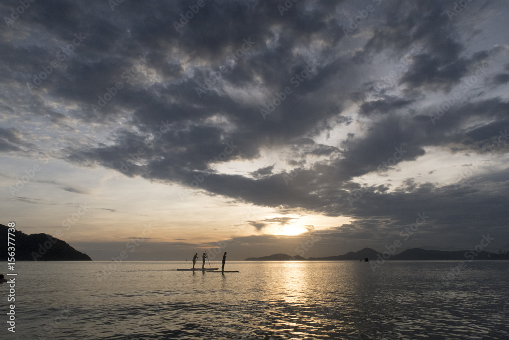 Sunset in the beach