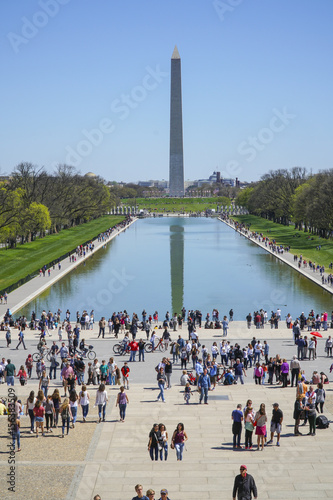 Washington Monument and Reflecting Pool - WASHINGTON, DISTRICT OF COLUMBIA - APRIL 8, 2017