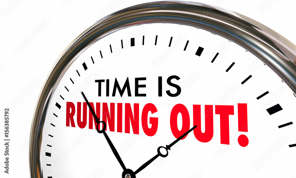 Time is Running Out Clock Deadline Ending Soon 3d Illustration  Stock-Illustration | Adobe Stock