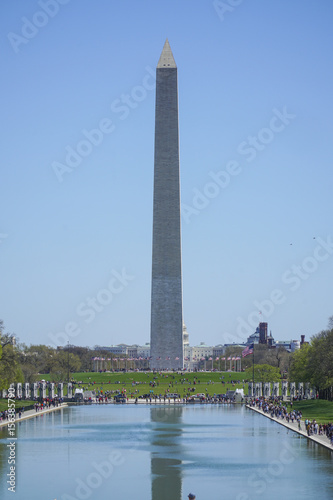 Washington Monument and Reflecting Pool - WASHINGTON / DISTRICT OF COLUMBIA - APRIL 8, 2017