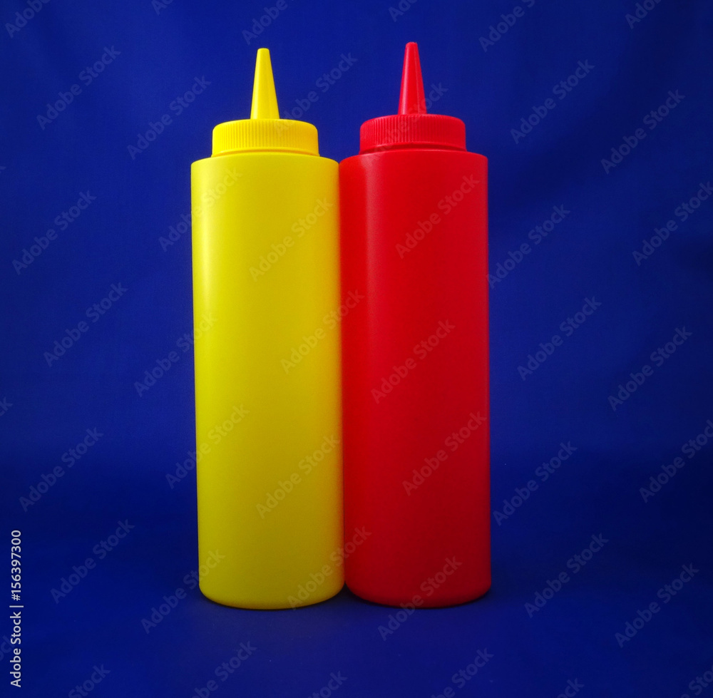 Mustard and Ketchup bottles