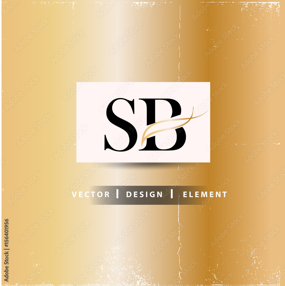 Fototapeta premium SB Letter Logo Design Concept