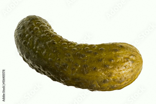 Pickled cucumber isolated on white background