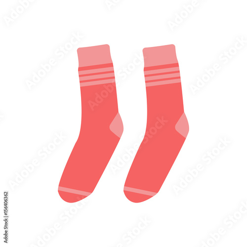 socks pink color isolated vector