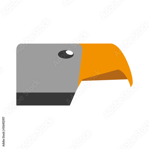 hawk icon over white background. vector illustration