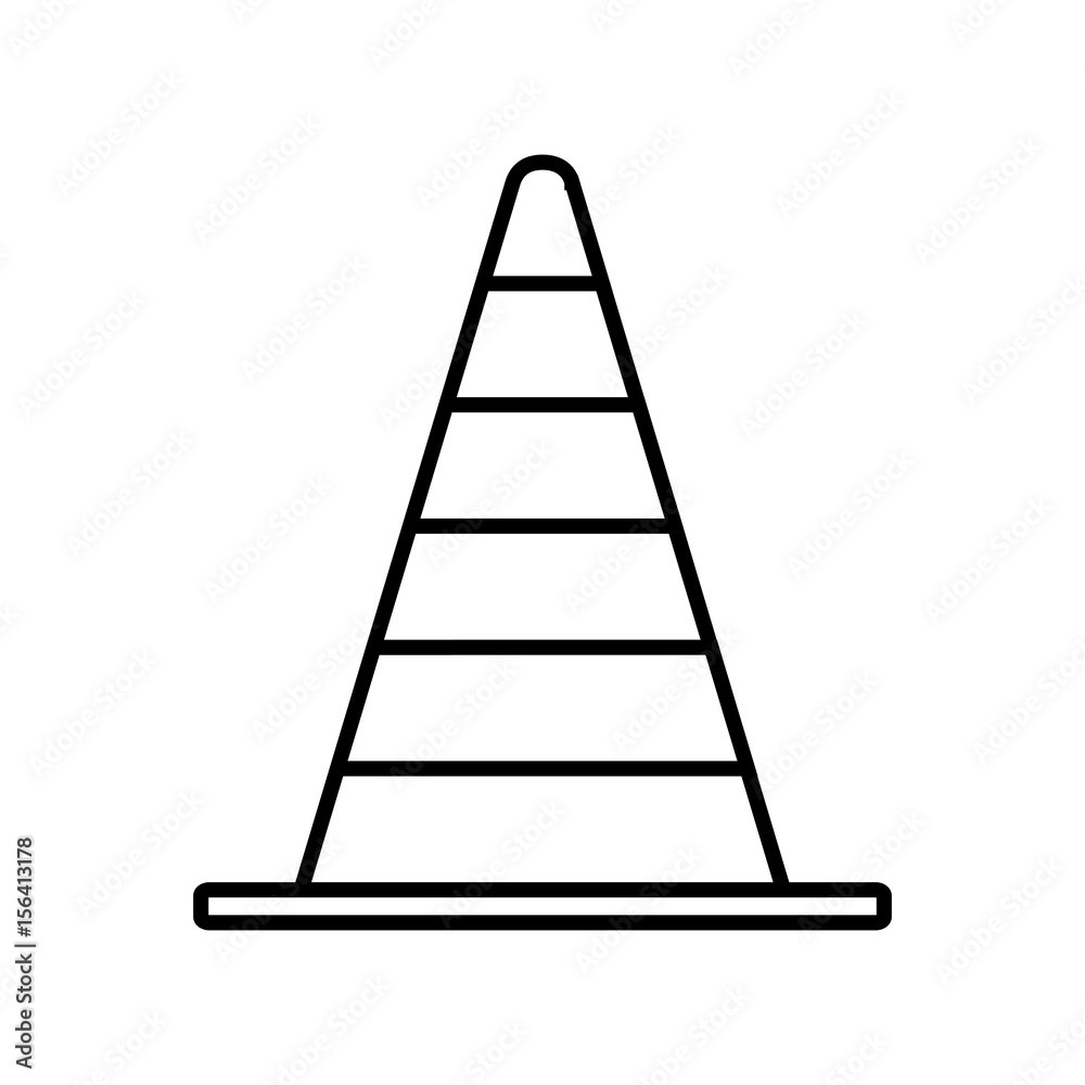 traffic cone icon over white background. vector illustration traffic cone icon over white background. vector illustration