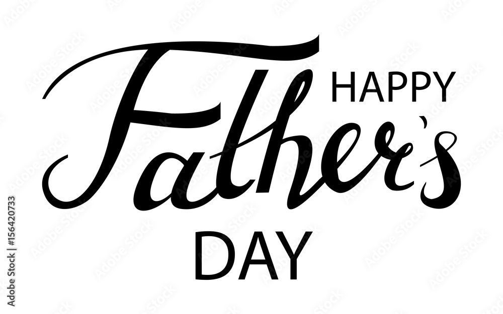 Fototapeta premium Happy fathers day typography. Vintage lettering for greeting cards, banners, t-shirt design.