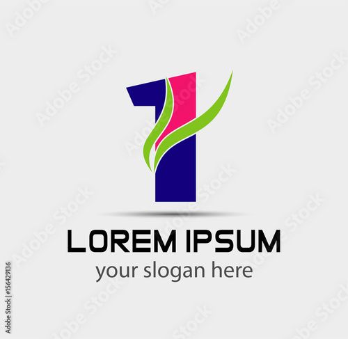 Free Download Number logo design.Number one logo.Logo 1 vector template
 - GFXLoad