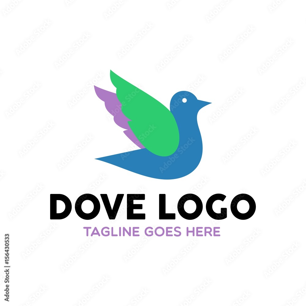 Obraz premium Unique Dove Logo Template