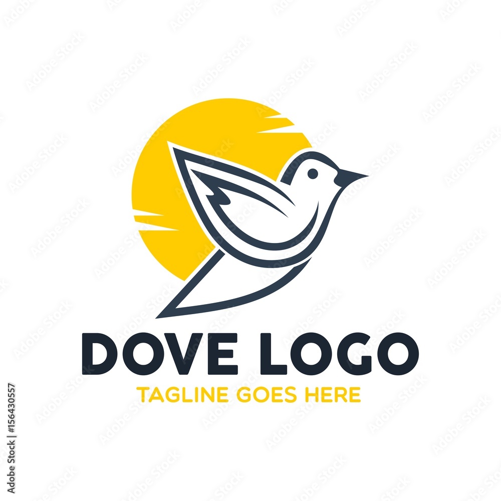 Fototapeta premium Unique Dove Logo Template