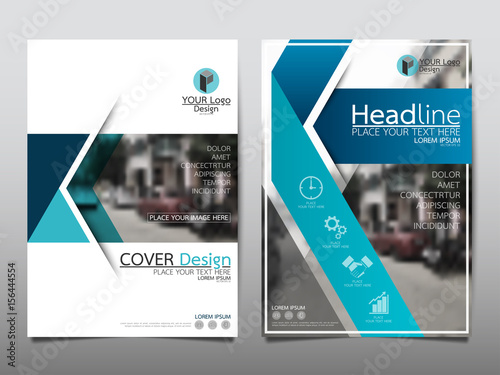 Blue flyer cover business brochure vector design, Leaflet advertising abstract background, Modern poster magazine layout template, Annual report for presentation.