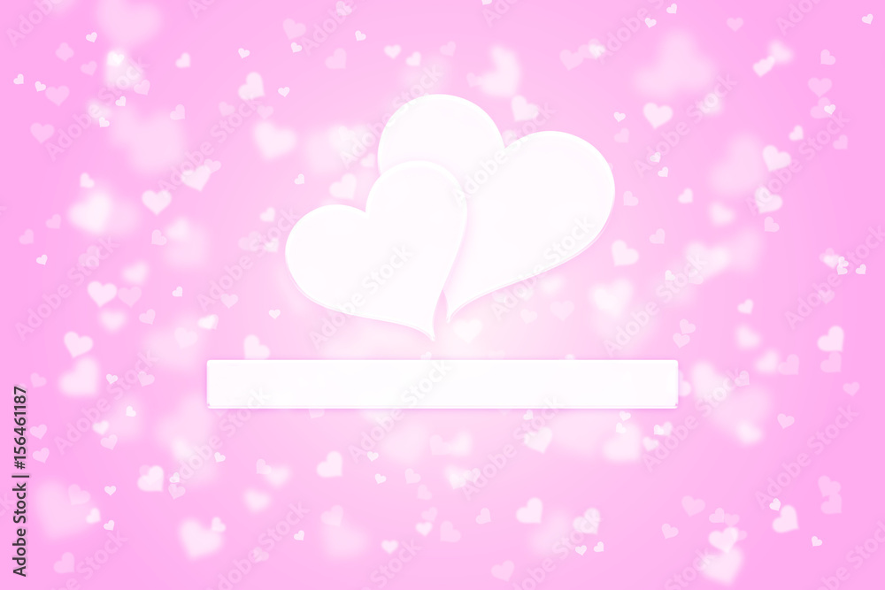 Lovely soft violet colored Valentine's Day Hearts with search toolbar illustration background.