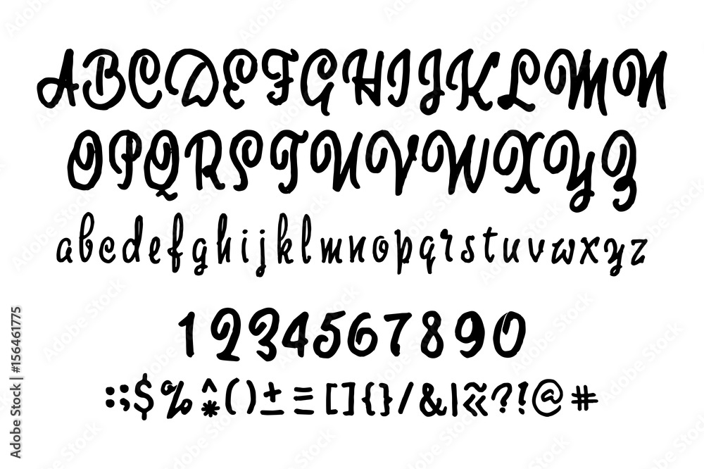 Vector Alphabet. Calligraphic font. Unique Custom Characters. Hand Lettering for Designs - logos, badges, postcards, posters, prints. Modern brush handwriting Typography. Vector Alphabet. Calligraphic font. Unique Custom Characters. Hand Lettering for Designs - logos, badges, postcards, posters, prints. Modern brush handwriting Typography.
