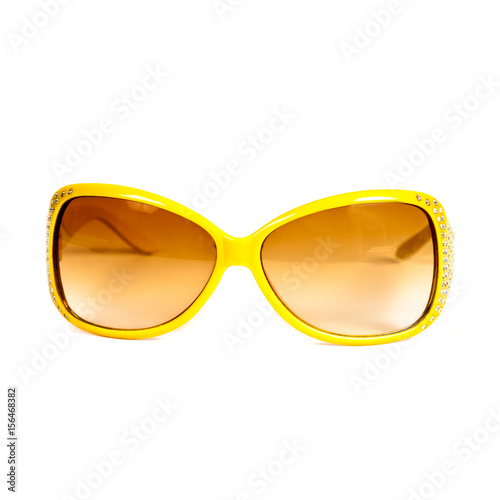 modern sunglasses on white background