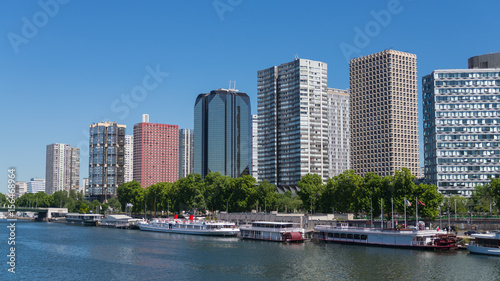 Paris  buildings on the Seine  Front de Seine  Grenelle district