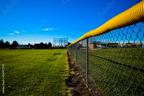 Chain Link Fence Boarding BaseBall Field