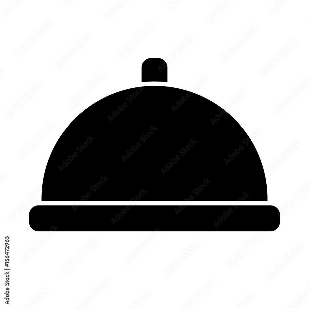 restaurant platter icon over white background. vector illustration restaurant platter icon over white background. vector illustration