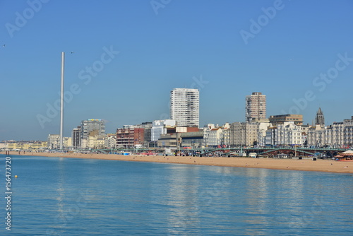 The coast of Brighton on a hot day in May.   © paulbriden