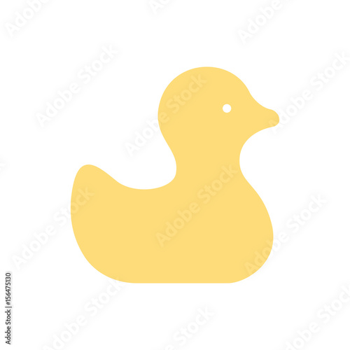 cute duck icon over white background. vector illustration