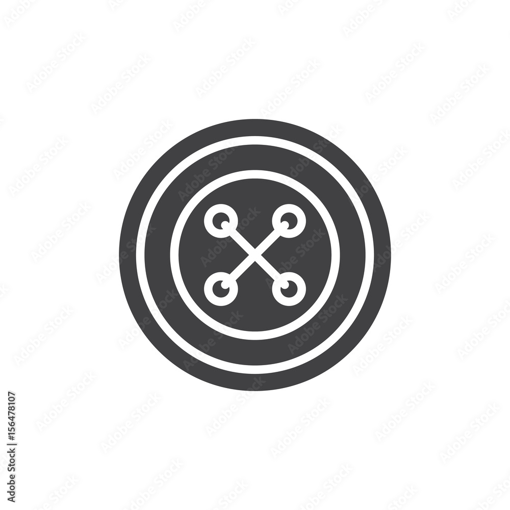 Four hole sewing button icon vector, filled flat sign, solid pictogram isolated on white. Symbol, logo illustration. Pixel perfect Four hole sewing button icon vector, filled flat sign, solid pictogram isolated on white. Symbol, logo illustration. Pixel perfect