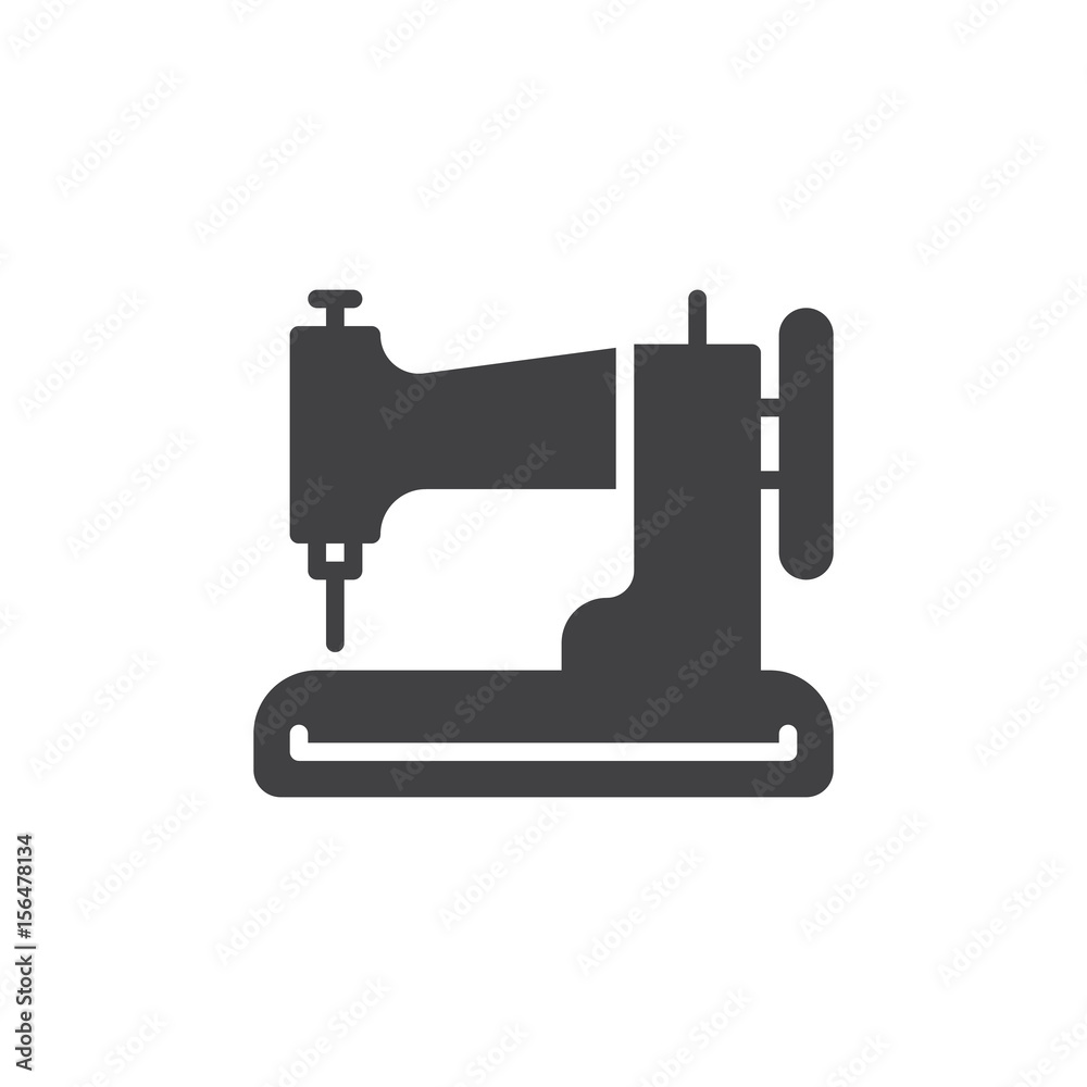 Sewing machine icon vector, filled flat sign, solid pictogram isolated on white. Symbol, logo illustration. Pixel perfect Sewing machine icon vector, filled flat sign, solid pictogram isolated on white. Symbol, logo illustration. Pixel perfect