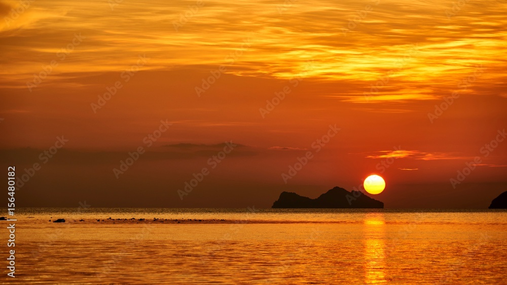 Beautiful sunset on Koh Phangan