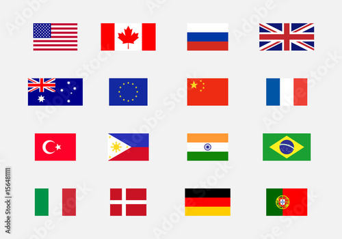 Set of National flag