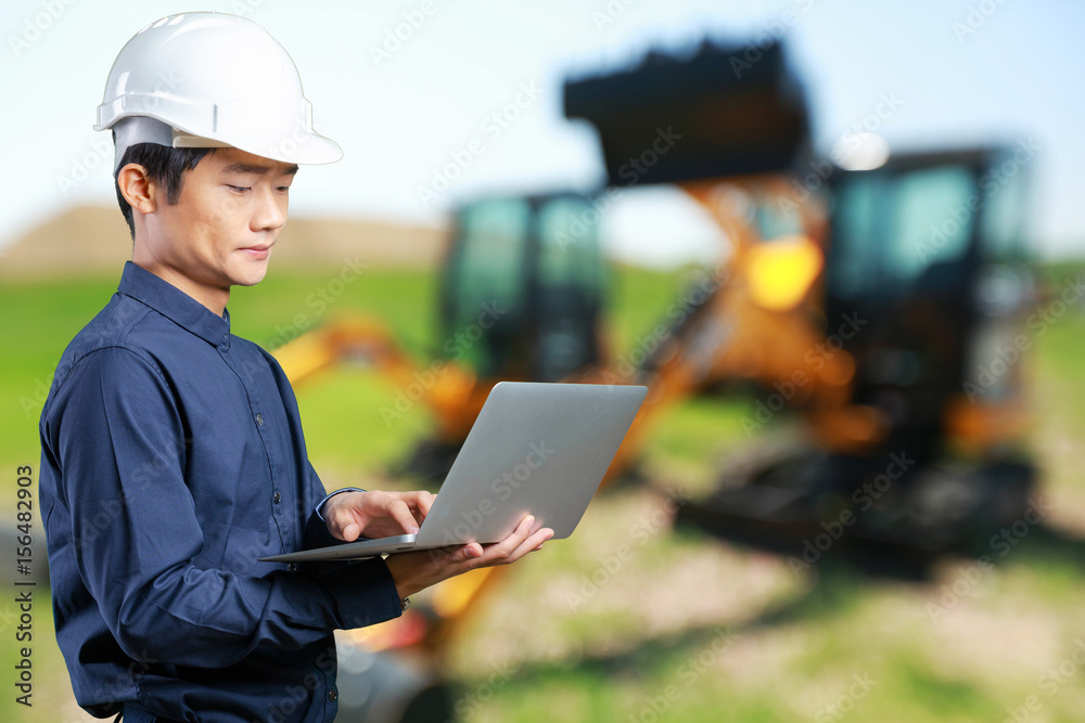 Handsome young asian man agriculture Handsome young asian man agriculture