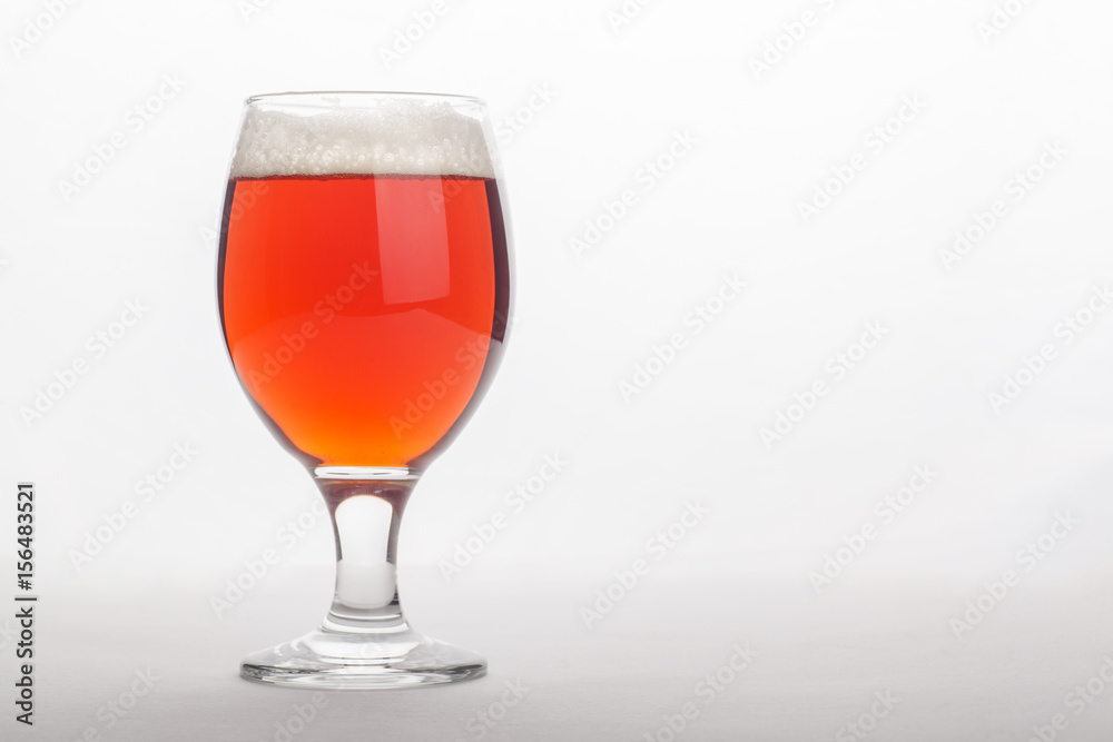 Red ale over white