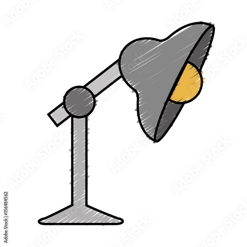 desk lamp icon over white background. vector illustraiton