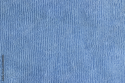 Microfiber blue cloth. Seen from near