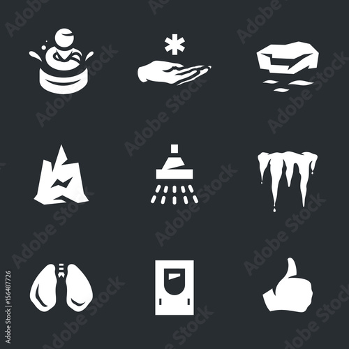 Vector Set of Body freeze Icons.