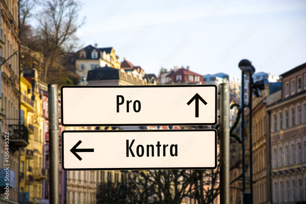 Obraz premium Schild 206 - Kontra