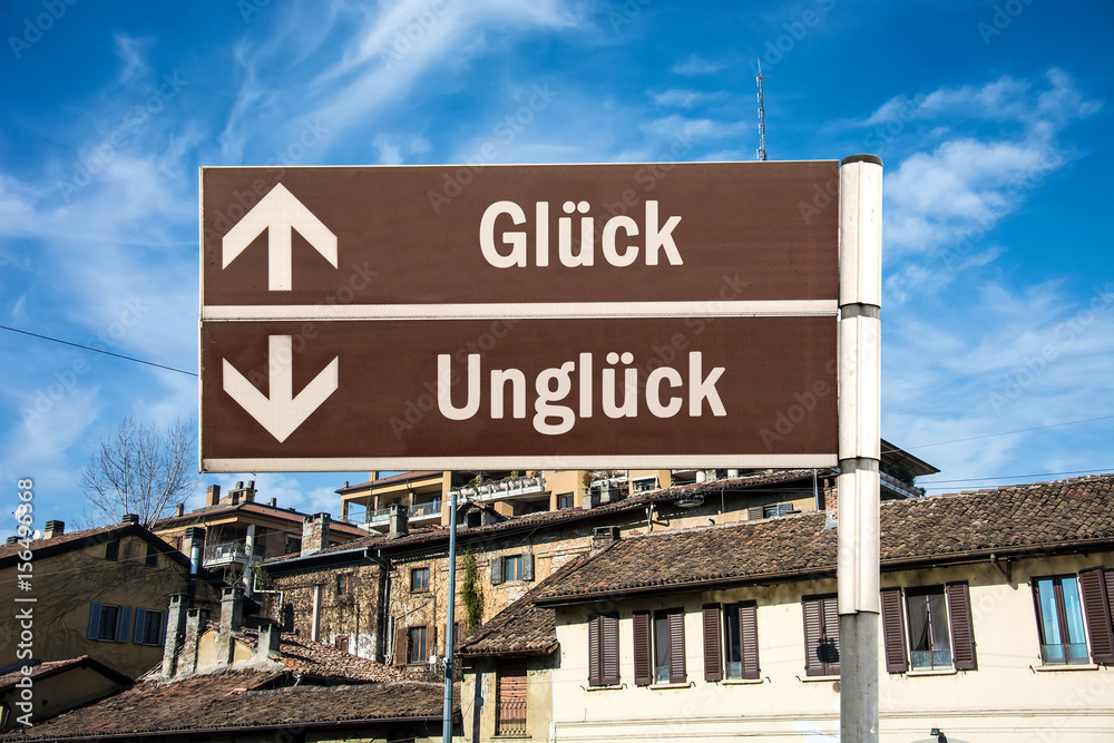 Obraz premium Schild 230 - Glück