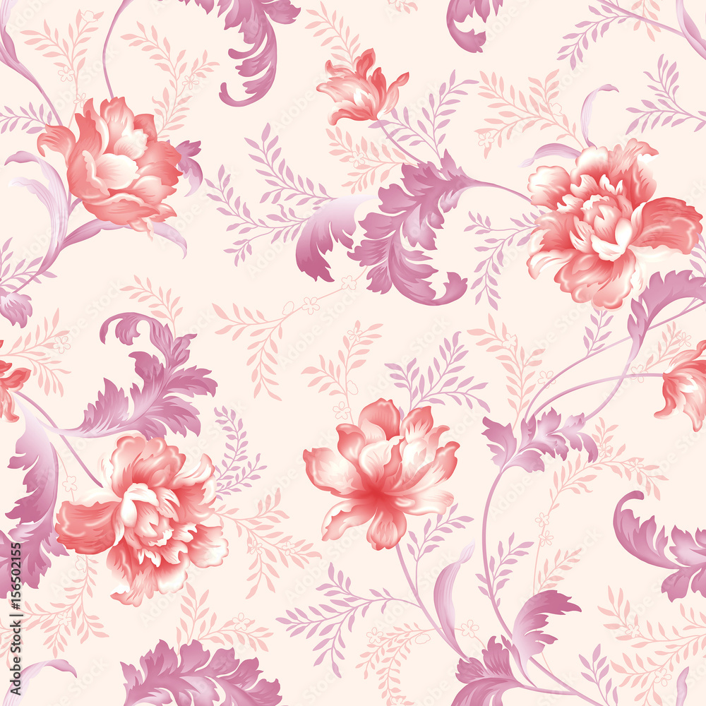 Vivid repeating floral - For easy making seamless pattern use it for filling any contours Vivid repeating floral - For easy making seamless pattern use it for filling any contours