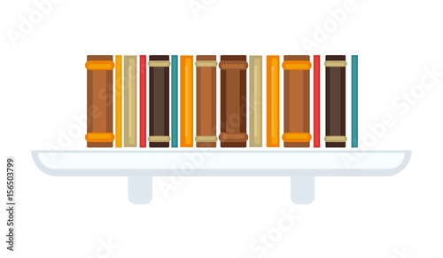 Bookcase with books
