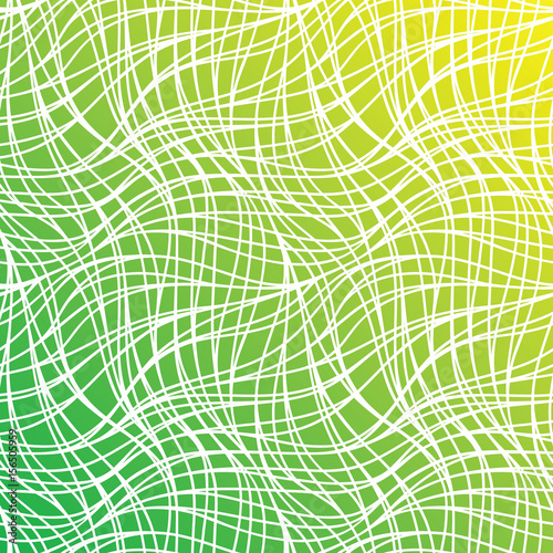 Seamless green  net pattern with lines. Abstract monochrome wave nature eco background.